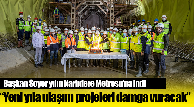 Başkan Soyer yılın son saatlerinde Narlıdere Metrosu’na indi