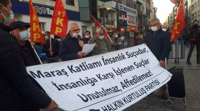 HKP İzmir İl Örgütü, Maraş Katliamı'nda yaşamını yitirenleri andı