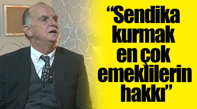 "Sendika kurmak en çok emeklilerin hakkı"
