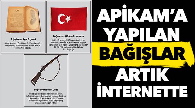 APİKAM’a yapılan bağışlar artık internette