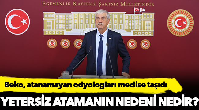 CHP'li Beko, atanamayan odyometristlerin sorunlarını Meclis'e taşıdı