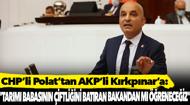 CHP’li Polat’tan AKP’li Kırkpınar’a: Tarımı babasının çiftliğini batıran Bakan’dan mı öğreneceğiz?