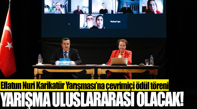 Eflatun Nuri Karikatür Yarışması’na çevrimiçi ödül töreni