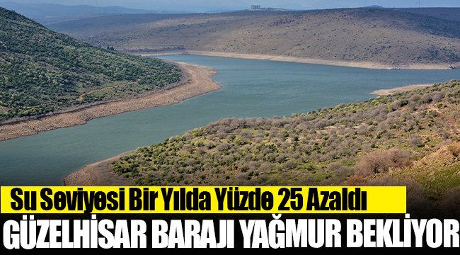 Güzelhisar Barajı’nda Su Seviyesi Bir Yılda Yüzde 25 Azaldı