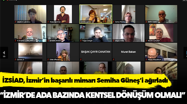 İZSİAD, İzmir’in başarılı mimarı Semiha Güneş’i ağırladı