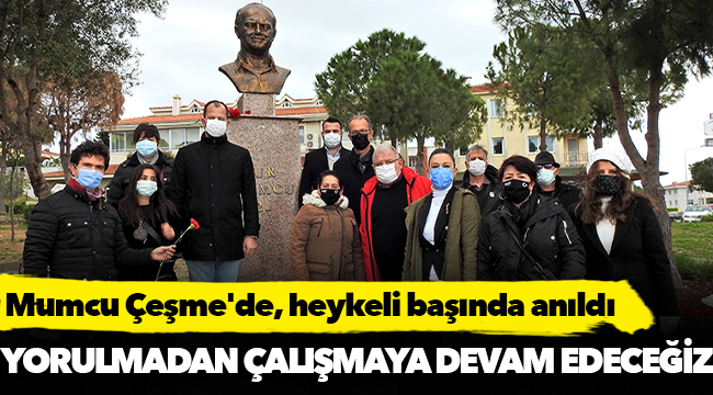 Uğur Mumcu, Çeşme'de, heykeli başında anıldı