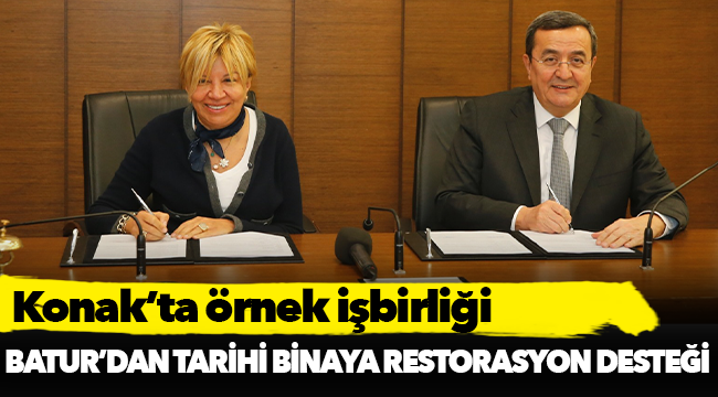 Batur’dan tarihi binaya restorasyon desteği