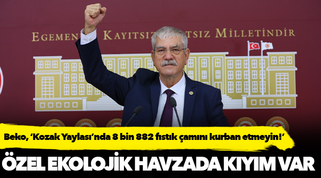 Beko, ‘Kozak Yaylası’nda 8 bin 882 fıstık çamını kurban etmeyin!’