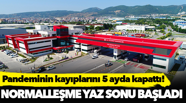 Ege Serbest Bölgesi, pandeminin kayıplarını 5 ayda kapattı