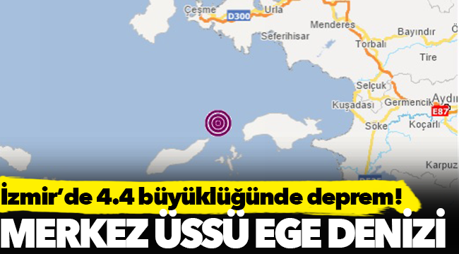 İzmir'de 4.4 büyüklüğünde deprem!