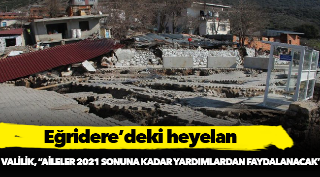 İzmir Valiliğinden heyelan bölgesi açıklaması