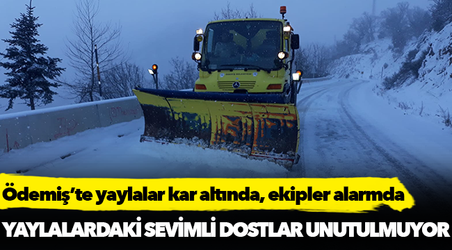 Ödemiş’te yaylalar kar altında, ekipler alarmda