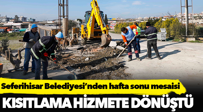 Seferihisar Belediyesi’nden sokağa çıkma yasağında hafta sonu mesaisi