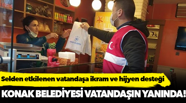 Selden etkilenen vatandaşa ikram ve hijyen desteği