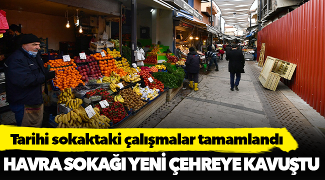 Tarihi sokaktaki çalışmalar tamamlandı