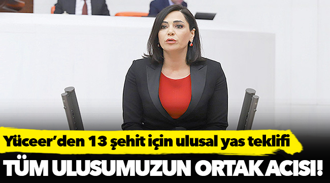Yüceer'den 13 şehit için ulusal yas kanun teklifi