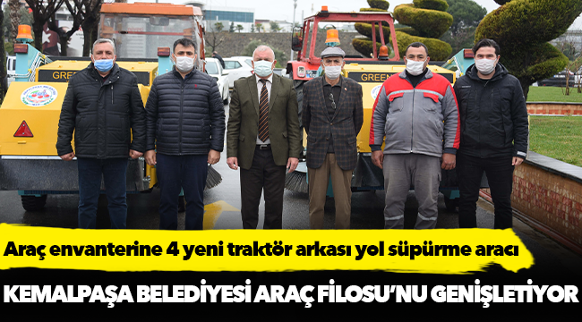 Araç envanterine 4 yeni traktör arkası yol süpürme aracı