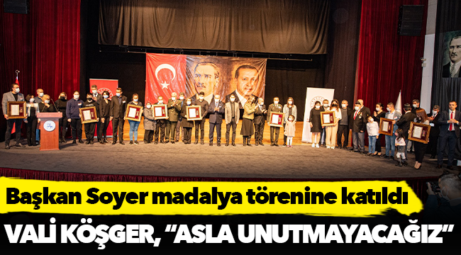 Başkan Soyer madalya törenine katıldı