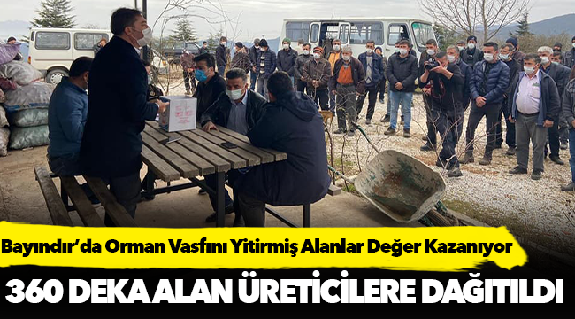 Bayındır’da Orman Vasfını Yitirmiş Alanlar Değer Kazanmaya Devam Ediyor