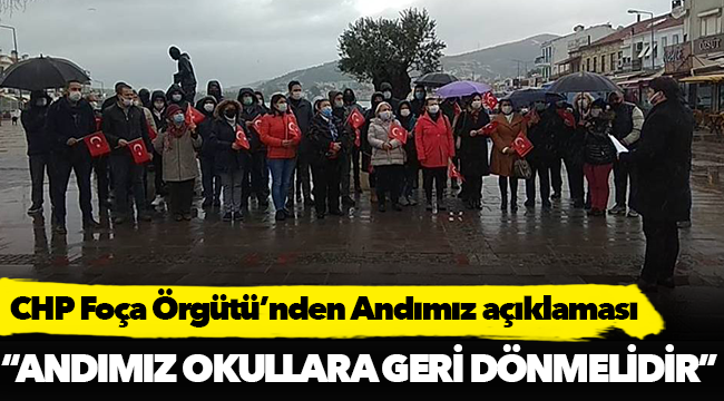 CHP Foça Örgütü’nden Andımız açıklaması