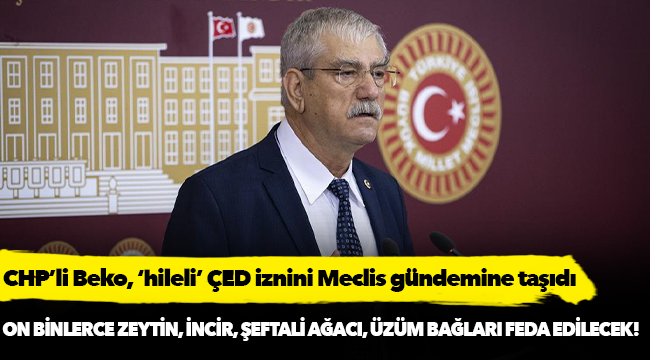 CHP’li Beko, ‘hileli’ ÇED iznini Meclis gündemine taşıdı