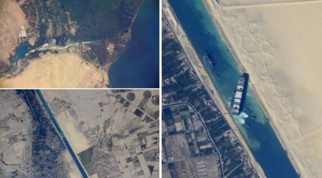 Ever Given'ın uzaydan fotoğrafı çekildi