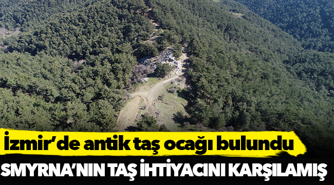İzmir’de antik taş ocağı bulundu