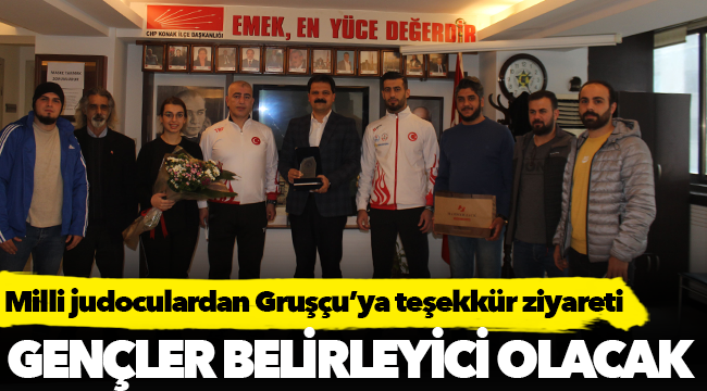 Milli judoculardan Gruşçu’ya teşekkür ziyareti