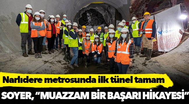 Narlıdere metrosunda ilk tünel tamam