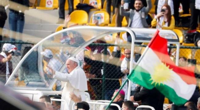 Papa Erbil'de ayine katıldı: 'Kürt halkını gönülden selamlıyorum'