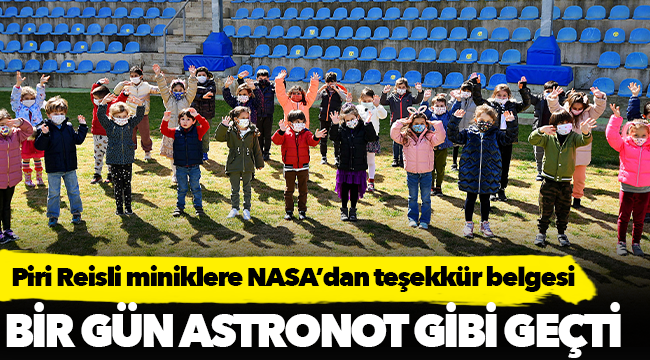 Piri Reisli miniklere NASA’dan teşekkür belgesi