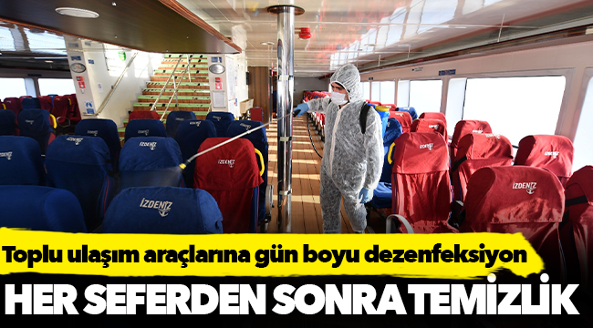 Toplu ulaşım araçlarına gün boyu dezenfeksiyon