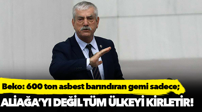 Beko: 600 ton asbest barındıran gemi sadece Aliağa’yı değil tüm ülkeyi kirletir!