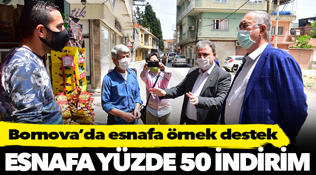Bornova’da esnafa örnek destek