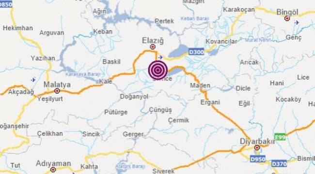 Elazığ'daki 3.6 büyüklüğünde deprem!