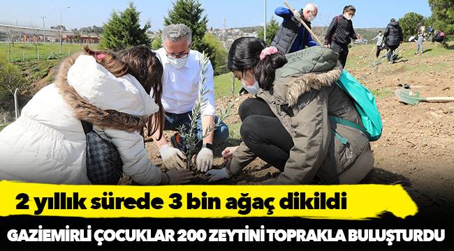 Gaziemirli çocuklar 200 zeytini toprakla buluşturdu