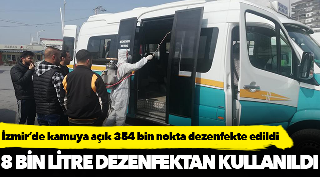 İzmir’de kamuya açık 354 bin nokta dezenfekte edildi