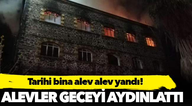 İzmir'de tarihi binada yangın