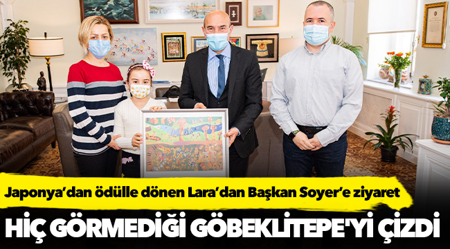 Japonya’dan ödülle dönen Lara’dan Başkan Soyer’e ziyaret