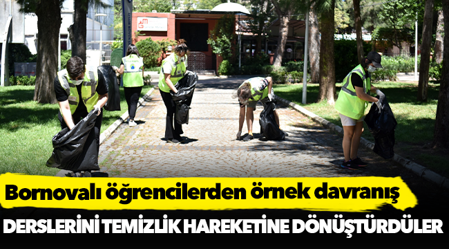 Bornovalı öğrencilerden örnek davranış