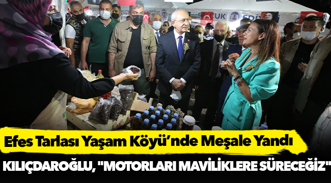 Efes Tarlası Yaşam Köyü’nde Meşale Yandı