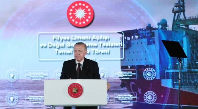 Erdoğan: Fatih gemimiz 135 milyar metreküplük yeni bir doğalgaz keşfi yaptı