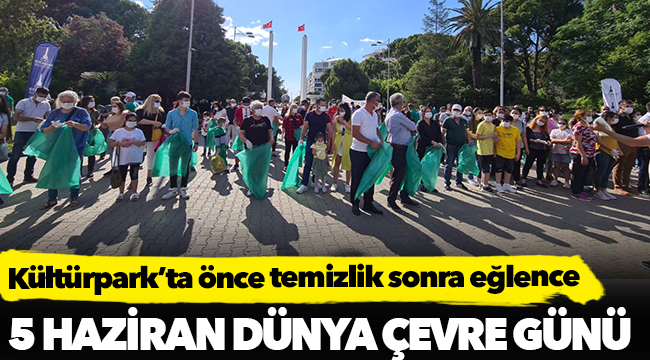 Kültürpark’ta önce temizlik sonra eğlence