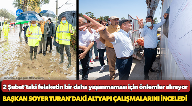 Başkan Soyer Turan’daki altyapı çalışmalarını inceledi