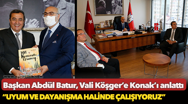 Batur, Vali Köşger’e Konak’ı anlattı