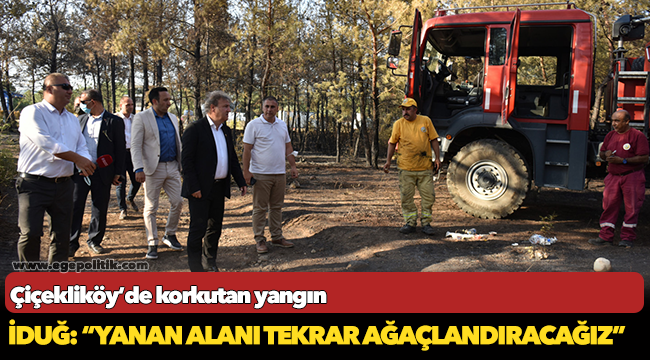 Çiçekliköy’de korkutan yangın