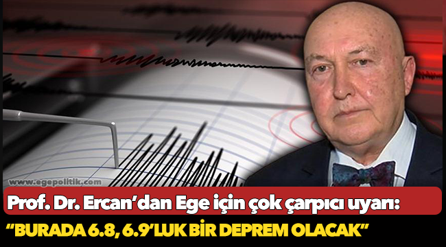 Prof. Dr. Ercan’dan çok çarpıcı uyarı: Burada 6.8, 6.9’luk bir deprem olacak