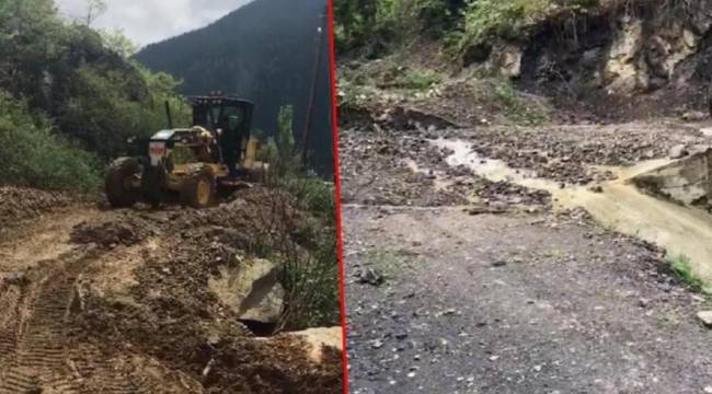 Artvin’de heyelanlar sonrası 12 yerleşim yerinin yolu kapandı