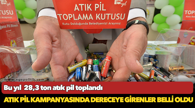 Atık pil kampanyasında dereceye girenler belli oldu