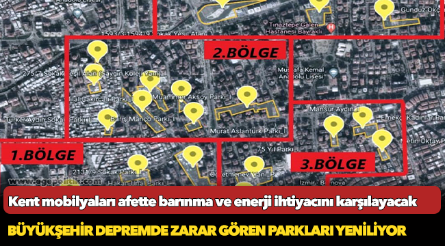 Büyükşehir depremde zarar gören parkları yeniliyor